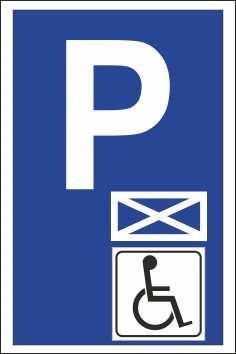 tabliczka znak parking dla inwalidy 